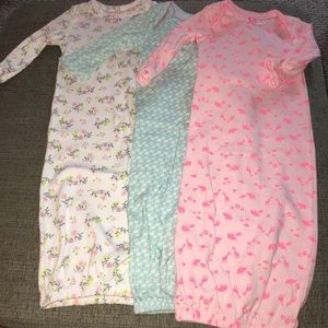 3 baby nightgowns